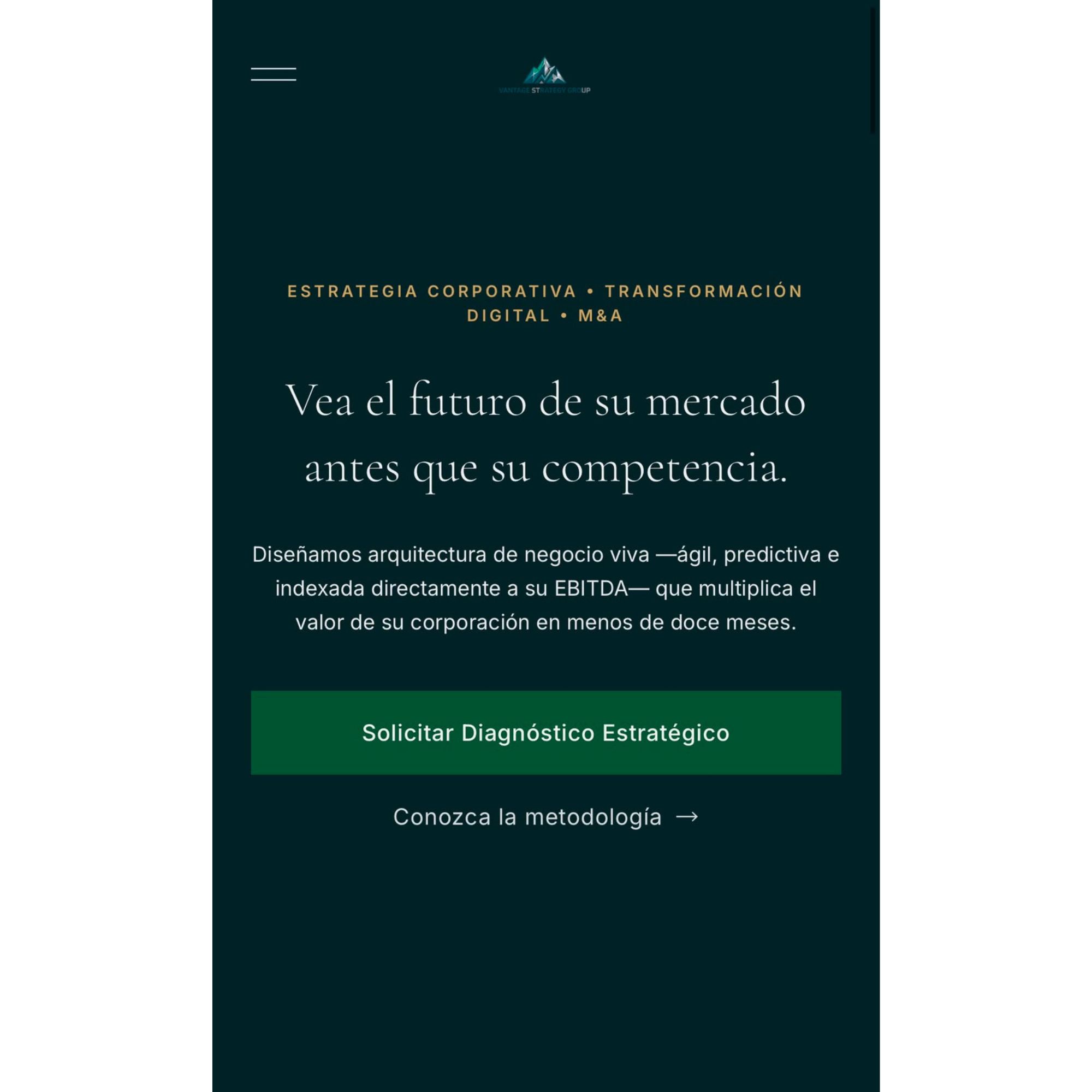 Diseño web para consultoría Estrategia de Negocios