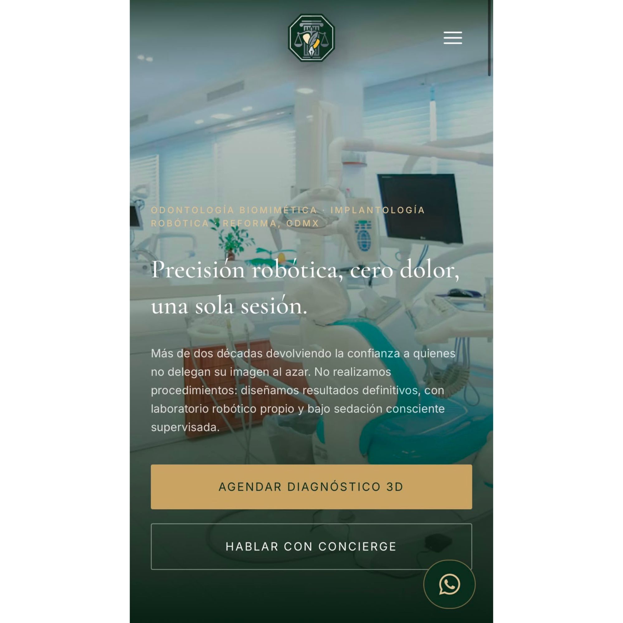Diseño web para consultorio dental Oralis